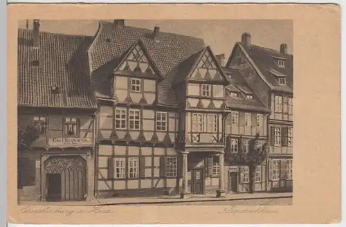 (5498) AK Quedlinburg, Harz, Klopstockhaus, vor 1945