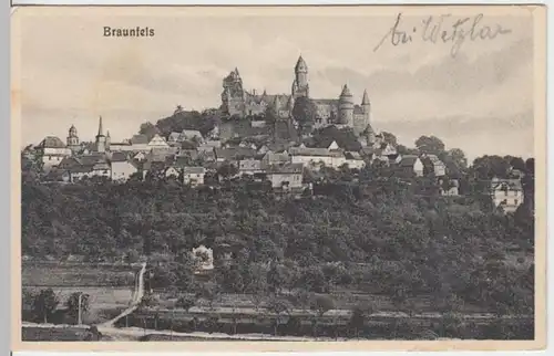 (5483) AK Braunfels, Schloss, Panorama, vor 1945