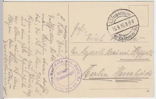 (5431) AK Mezieres, Bahnhof, Feldpost 1916