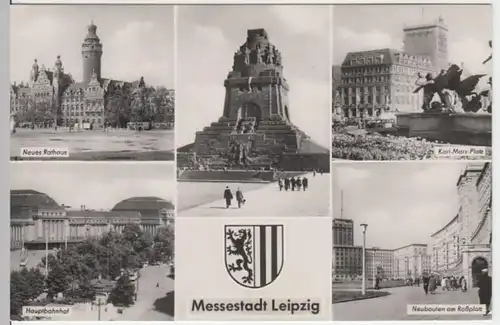 (5381) Foto AK Leipzig, Mehrbildkarte 1959