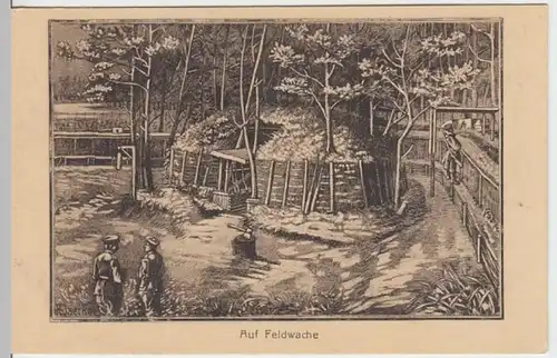 (5358) AK Militaria, Feldpostkarte, R. Jaeckel, Auf Feldwache 1914-18