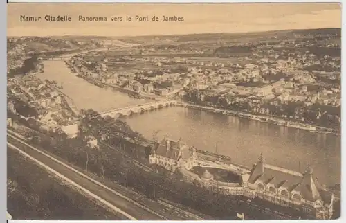 (5352) AK Namur, Panorama, Maas, Jambes, Feldpost  1915