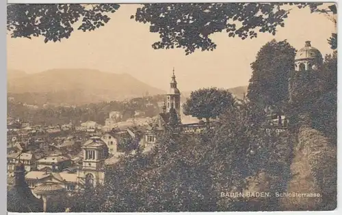 (5225) Foto AK Baden-Baden, Schlossterrasse 1913