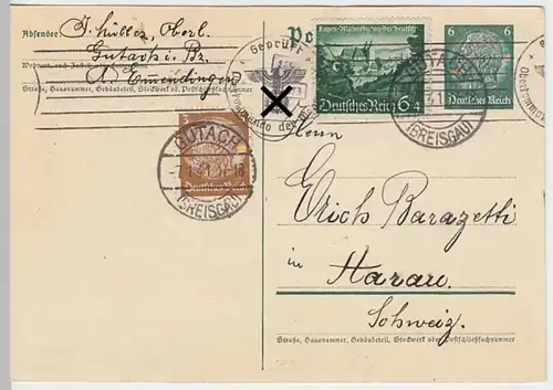 (5209) Ganzsache DR Zusatzfrankatur, Prüfstempel d. Wehrmacht 1941