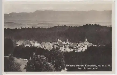 (5185) Foto AK Königsfeld, Schwarzwald, Panorama 1930