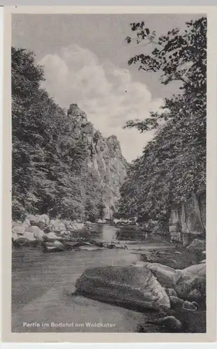 (5173) AK Bodetal, Harz, Partie am Hotel Waldkater 1954