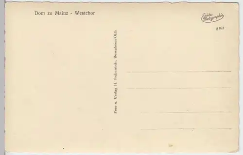 (5138) Foto AK Mainz, Dom, Westchor
