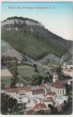 (5131) AK Königstein, Sächs. Schweiz, Stadt, Festung, vor 1945