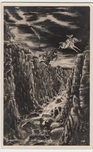 (5106) AK Bodetal, Harz, Roßtrappensage, vor 1945