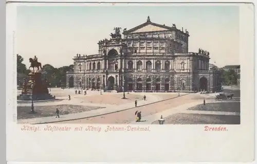 (5066) AK Dresden, Oper, König Johann Denkmal, bis 1905