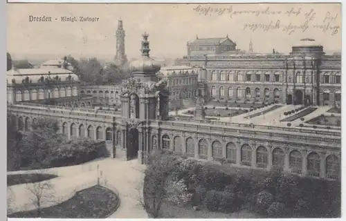 (5065) AK Dresden, Zwinger 1908