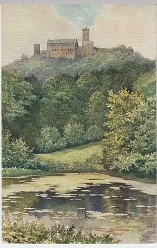 (4966) Künstler AK M. Lehnert, Wartburg vom Hainteich, Eisenach vor 1945