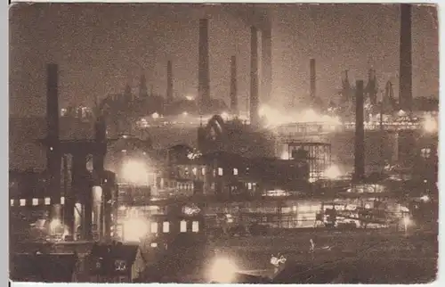 (4931) AK Völklingen, Eisenwerk bei Nacht 1935