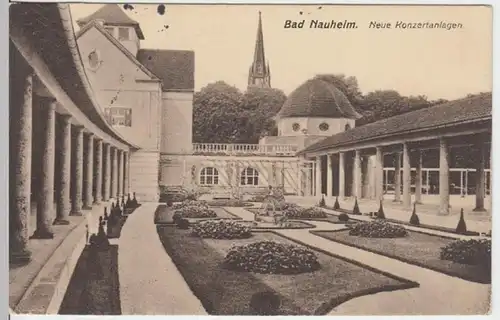 (4873) AK Bad Nauheim, Neue Konzertanlagen, Feldpost 1916