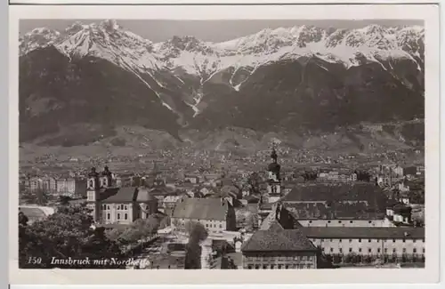 (4866) Foto AK Innsbruck mit Nordkette 1942