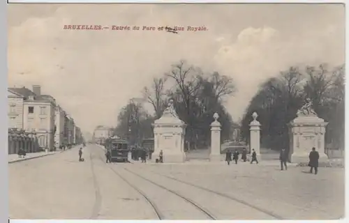 (4862) AK Brüssel, Bruxelles, Eingang Park, Königsstraße, Feldpost 1914