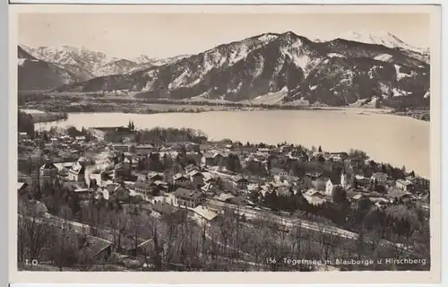 (4858) AK Tegernsee, Panorama, Blauberge, Hirschberg 1937