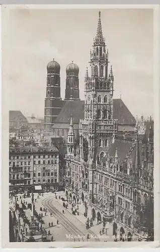 (4786) Foto AK München, Neues Rathaus, Frauenkirche 1930