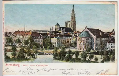 (4767) AK Straßburg, Strasbourg, Elsass, Münster, Bahnpost 1904