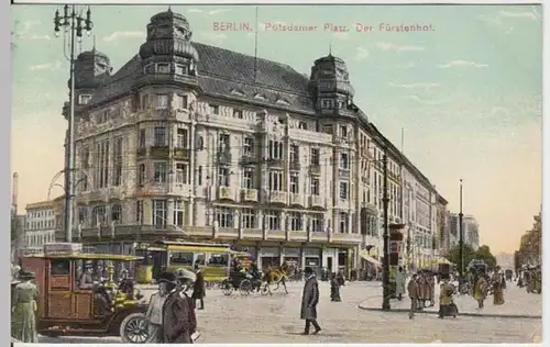 (4754) AK Berlin, Potsdamer Platz, Fürstenhof 1909