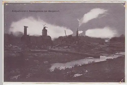 (4740) AK Neuengamme, Hamburg, Erdgasbrand 1910