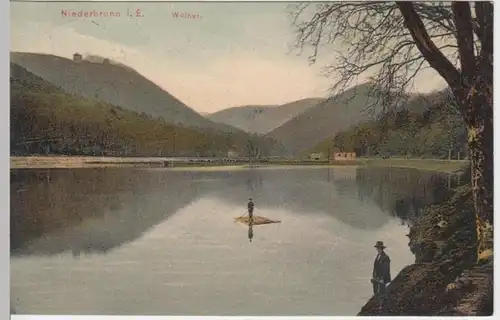 (4707) AK Bad Niederbronn, Elsass, Niederbronn-les-Bains, Weiher 1910