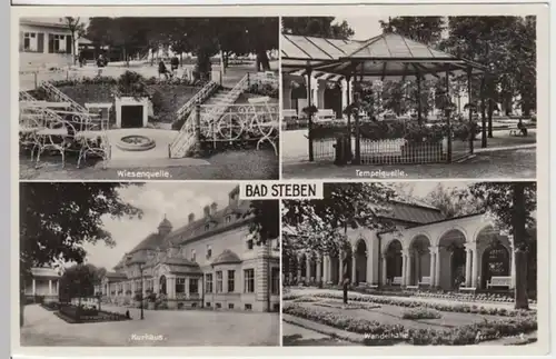 (4625) Foto AK Bad Steben, Tempelquelle, Wandelhalle 1937