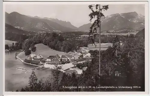 (4597) Foto AK Königssee, Schönau, Landungsstelle, Untersberg