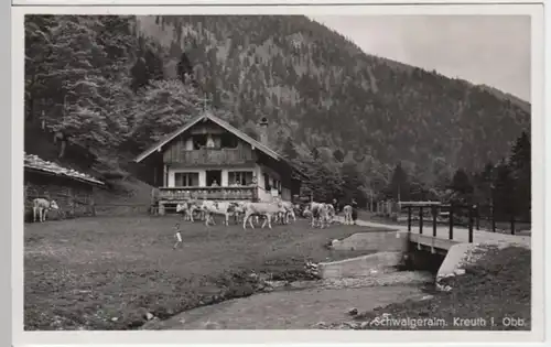 (4596) AK Kreuth, Tegernsee, Schwaigeralm 1938