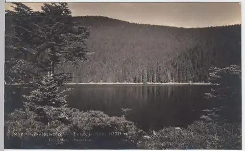 (4586) Foto AK Teufelssee, Böhmerwald, Certovo jezero, vor 1945