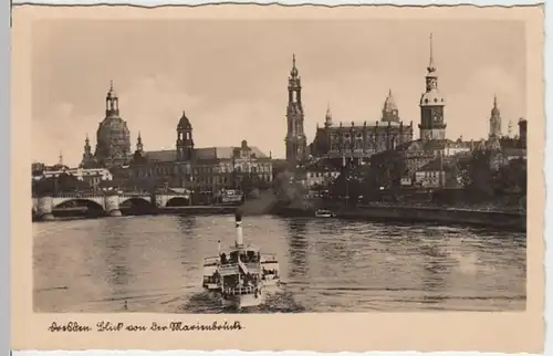 (4555) Foto AK Dresden, Blick von der Marienbrücke 1941