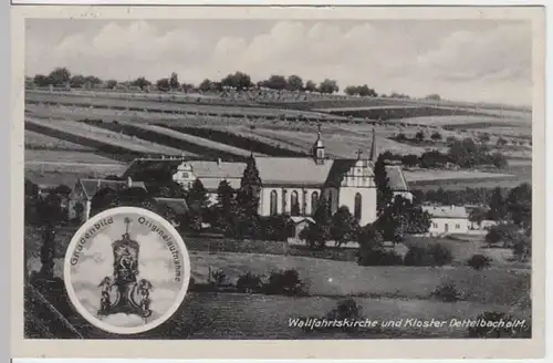 (4551) AK Dettelbach, Wallfahrtskirche, Kloster 1946