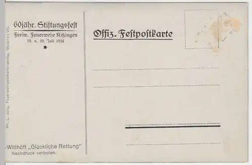 (4528) Künstler AK Witthöft, Glückliche Rettung, Offiziers-Feldpostkarte 1924