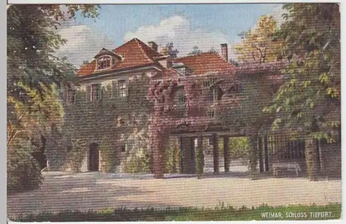 (4378) Künstler AK Weimar, Schloss Tiefurt 1942