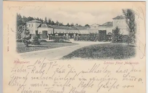 (4365) AK Bad Königswart, Böhmen, Schloss Fürst Metternich 1897