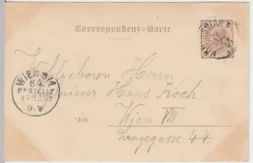 (4365) AK Bad Königswart, Böhmen, Schloss Fürst Metternich 1897