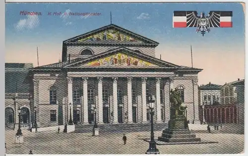 (4310) AK München, Nationaltheater, bis 1918