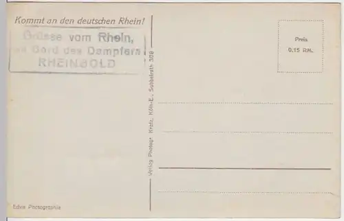 (4293) Foto AK Wellmich, St. Goarshausen, Burg Maus, Rhein, vor 1945