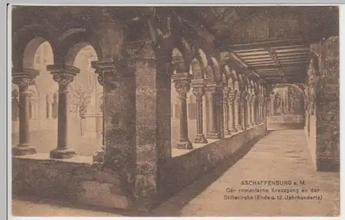 (4291) AK Aschaffenburg, Kreuzgang, Stiftskirche 1922