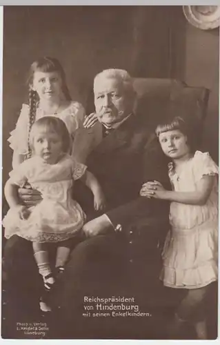 (4274) AK Reichspräsident von Hindenburg, Enkelkinder 1925