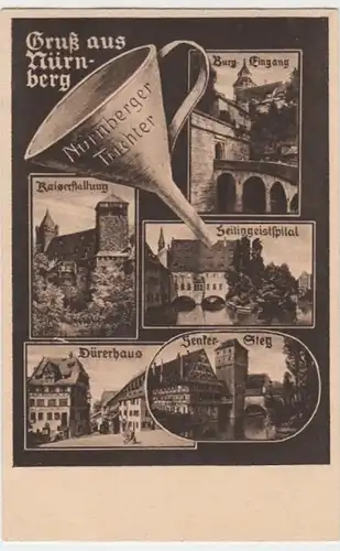 (4237) AK Nürnberg, Dürerhaus, Kaiserstallung, Henkersteg 1928