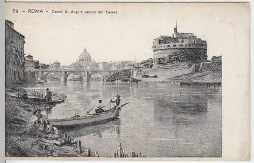 (4226) AK Rom, Roma, Engelsburg, Tiber, bis 1905