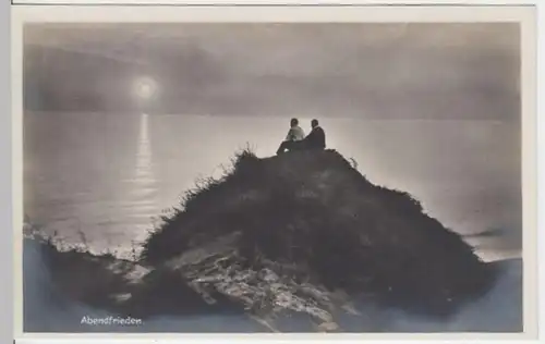 (4166) Foto AK Müritz, Ostsee, Männer auf Düne, bis 1938