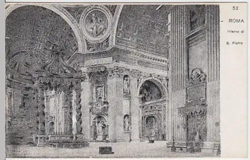 (4155) AK Rom, Vatikan, Petersdom, Inneres, bis 1905