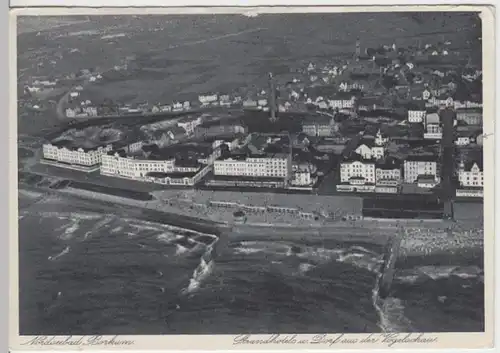 (4133) AK Borkum, Strandhotels, Dorf 1930