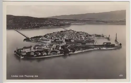 (4088) AK Lindau, Bodensee, Panorama, Luftbild 1932