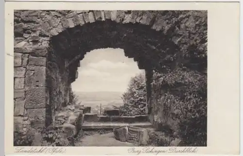 (4054) AK Landstuhl, Burg Nanstein, Sickingen, Durchblick 1932