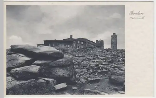 (3986) AK Brocken, Harz, Brockenhaus, um 1935