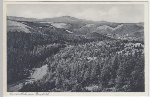 (3983) AK Brocken, Harz, Brockenblick vom Berghotel, um 1935