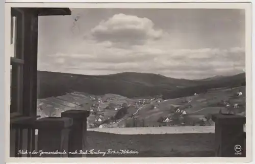 (3968) Foto AK Bad Flinsberg, Niederschlesien, Forst, Hochstein 1936